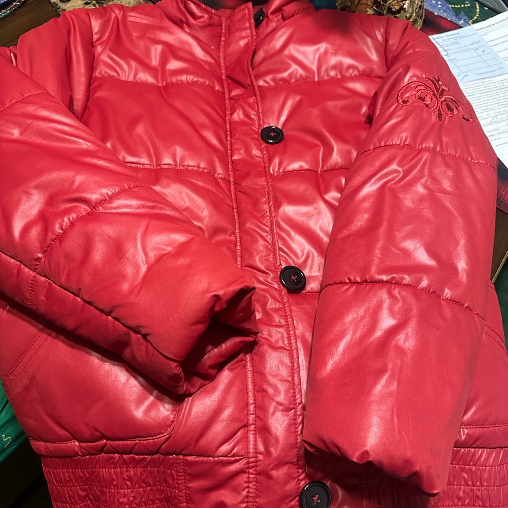 Amy Byer Red Puffer Jacket for Kids